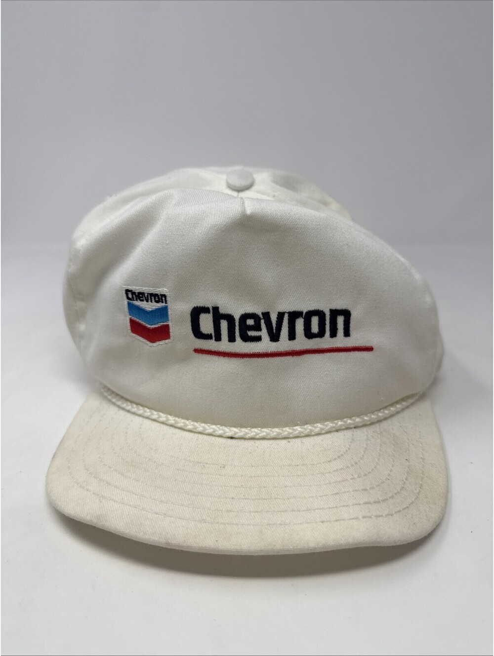 Vintage Chevron Gas Strapback Rope Hat Cap Pre Owned